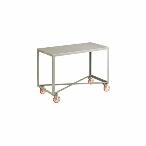 Best Sale π₯° Little Giant® Mobile Table w/1 Shelf & Wheel Brakes, 1000 lb. Cap, 32"L x 18"W x 34"H, Gray π₯°