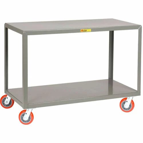 Deals π Little Giant® Mobile Table w/2 Shelves, 3600 lb. Capacity, 36"L x 24"W x 34"H, Gray π
