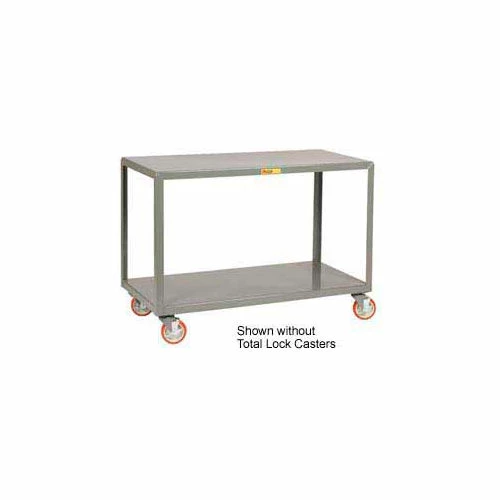 Promo β¨ Little Giant® Mobile Table w/2 Shelves & Lock Casters, 1000 lb. Cap, 60"L x 30"W x 34"H, Gray π₯