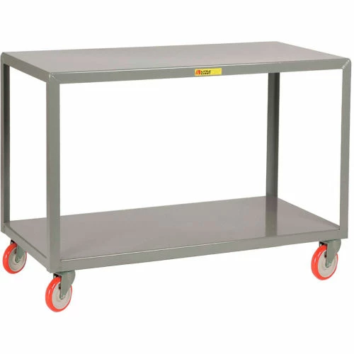 Buy β Little Giant® Mobile Table w/2 Shelves, 1000 lb. Capacity, 72"L x 30"W x 34"H, Gray π€©