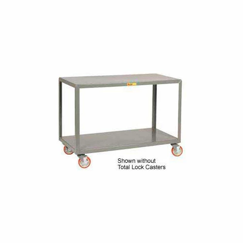 Budget π€© Little Giant® Mobile Table w/2 Shelves & Lock Casters, 1000 lb. Cap, 72"L x 30"W x 34"H, Gray π