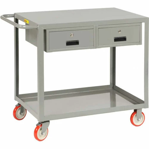 Buy βοΈ Little Giant® Service Cart w/2 Drawers, 1200 lb. Capacity, 36"L x 24"W x 35"H, Gray π
