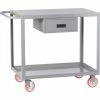 Wholesale 🛒 Little Giant® Service Cart w/1 Drawer, 1200 lb. Capacity, 48"L x 24"W x 35"H, Gray 🔔