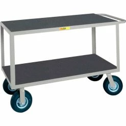 Best Sale 🤩 Little Giant® Instrument Cart w/Flat Shelves & Vinyl Mat, 1200 lb. Cap, 48"L x 30"W x 33-1/2"H 🧨