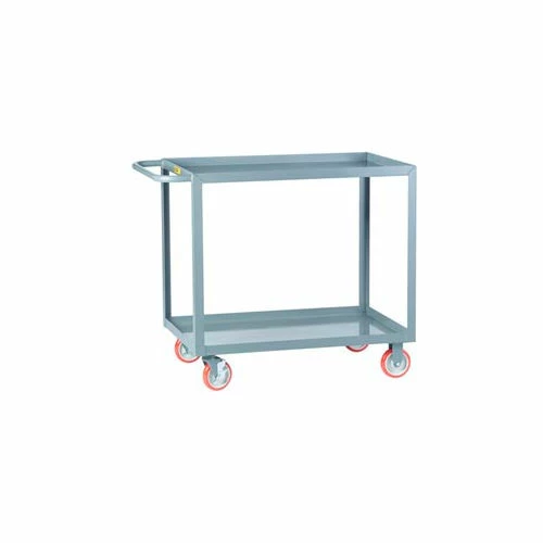 Best Sale โญ Little Giant® Welded Service Cart w/2 Lip Shelves, 1200 lb. Capacity, 24"L x 18"W x 35"H, Gray ๐