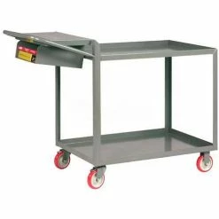 Cheapest 👏 Little Giant® Order Picking Truck w/2 Lip Shelves, 1200 lb Capacity, 48"L x 24"W x 39"H, Gray 😉