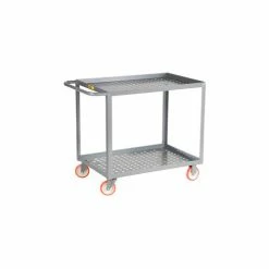 Best reviews of 🎁 Little Giant® Perforated Deck Service Cart w/2 Shelves, 1200 lb. Cap, 36"L x 24"W x 35"H, Gray ✔️