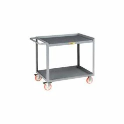 Best deal 🎉 Little Giant® Mobile Workstation w/2 Shelves, 1200 lb. Capacity, 48"L x 24"W x 34"H, Gray ✔️