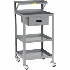 Cheapest 💯 Little Giant® Mobile Shop Stand w/Wheel Brakes, 1000 lb. Capacity, 36"L x 24"W x 52"H, Gray ✔️