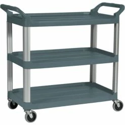 Best deal π Rubbermaid® Xtra Service Cart w/3 Shelves, 300 lb. Cap, 40-3/5"L x 20"W x 37-13/16"H, Gray β¨