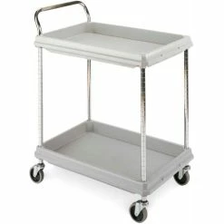 Deals 🧨 Metro® Utility Cart w/2 Shelves, 300 lb. Capacity, 32"L x 21-1/2"W x 41"H, Gray 🛒