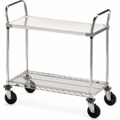 Outlet 🎁 Metro&#174 Wire Utility Cart w/2 Shelves, 800 lb. Capacity, 36"L x 24"W x 39-1/2"H ❤️