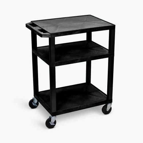 Discount π Luxor Garage Shop Utility Cart w/3 Shelves, 300 lb. Capacity, 24"L x 18"W x 34"H, Black π§¨