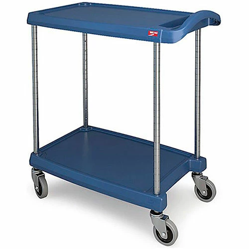 Outlet π Metro® Utility Cart w/2 Shelves, 300 lb. Capacity, 31-1/2"L x 18-5/16"W x 35-1/2"H, Blue π₯
