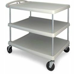 Flash Sale 💯 Metro® Utility Cart w/3 Shelves, 500 lb. Capacity, 40-1/4"L x 27-11/16"W x 36-7/8"H, Gray 🧨