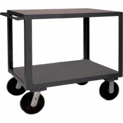 Cheapest ⭐ Durham Mfg.® Utility Cart w/2 Shelves, 4000 lb. Capacity, 42-1/8"L x 24"W x 37-3/8"H, Gray 😉