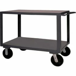 Best Sale ⭐ Durham Mfg.® Heavy Duty Utility Cart HET-2448-2-5K-95 - 4000 Lb. Cap. 2 Shelves 8" Wheels 🌟