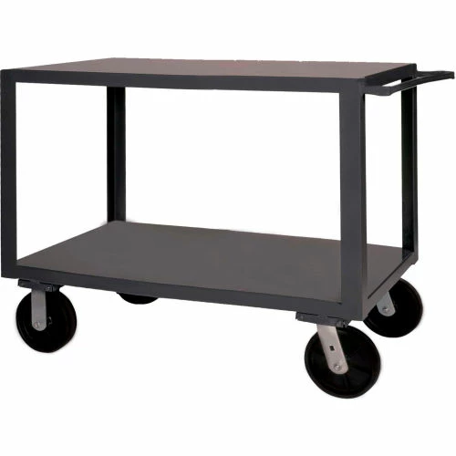 Best Sale ⭐ Durham Mfg.® Heavy Duty Utility Cart HET-2448-2-5K-95 - 4000 Lb. Cap. 2 Shelves 8" Wheels 🌟