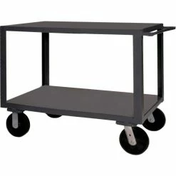 Discount 🌟 Durham Mfg.® Utility Cart w/2 Shelves, 5000 lb. Capacity, 54-1/8"L x 30"W x 39-1/2"H, Gray 🤩