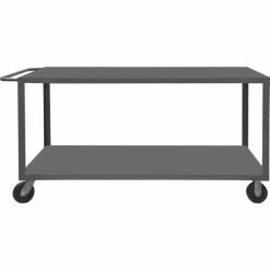 Outlet 👏 Durham Mfg.® Heavy Duty Utility Cart HET-3672-2-5K-95 - 4000 Lb. Cap. 2 Shelves 8" Wheels 🎁