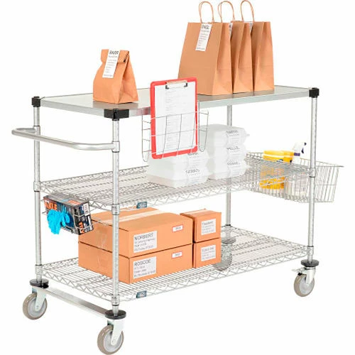 Best reviews of 🧨 Nexelate® Curbside Cart w/3 Shelves & Polyurethane Casters, 48"L x 24"W x 40"H 🔥 - Image 13