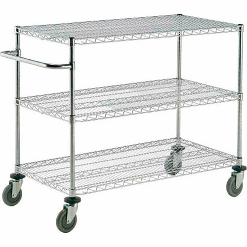 Deals π Nexel® Chrome ESD Adjustable Shelf Cart w/3 Shelves & Poly Casters, 30"L x 18"W x 40"H π - Image 11
