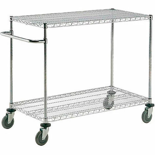 Cheapest π Nexel® Chrome ESD Adjustable Shelf Cart w/2 Shelves & Poly Casters, 30"L x 21"W x 40"H π― - Image 11