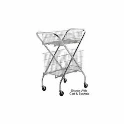 Hot Sale 🧨 Lakeside® Wire Basket for Lakeside® Wire Cart, 24-1/4"L x 14-1/4"W x 12"H, Silver 🎁