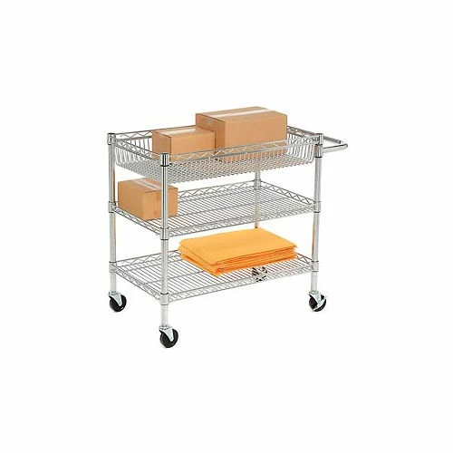 Buy π― Luxor Wire Transport Cart, 400 lb. Capacity, 30"L x 18"W x 30"H, Silver π - Image 13