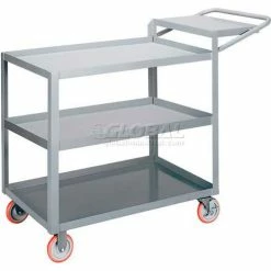 Flash Sale ✔️ Little Giant® Order Picking Truck w/3 Tray Shelves, 1200 lb. Cap, 36"L x 24"W x 39"H, Gray 👏