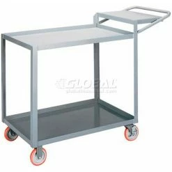 Flash Sale 🥰 Little Giant® Order Picking Truck w/2 Tray Shelves, 1200 lb. Cap, 32"L x 18"W x 39"H, Gray 🛒