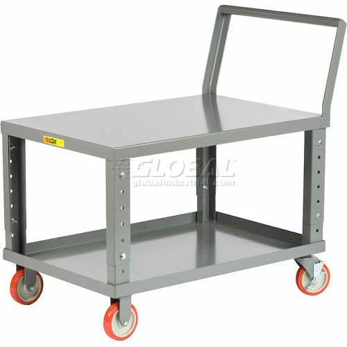 Coupon π Little Giant® Ergonomic Shelf Truck w/Flat Shelf, 1200 lb. Capacity, 36"L x 24"W x 36"H, Gray π