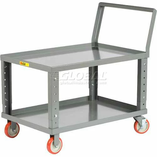 Outlet π₯° Little Giant® Ergonomic Shelf Truck w/Tray Shelf, 1200 lb. Capacity, 48"L x 30"W x 36"H, Gray π