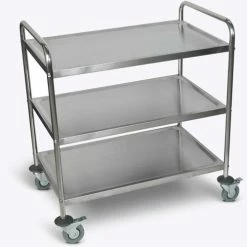 Best deal ✨ Luxor Stainless Steel Transport Cart, 200 lb. Capacity, 33-1/2"L x 21"W x 37"H 😉