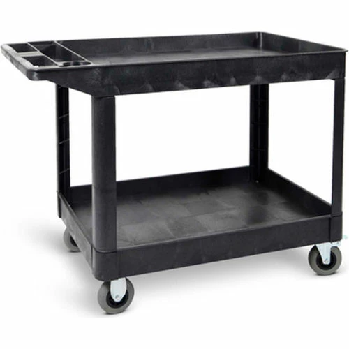 Hot Sale π₯ Luxor Heavy-Duty Utility Cart, Two Shelves, 5" Casters, Black, 500 Lbs Capacity β