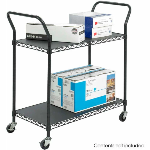 Flash Sale βοΈ Safco® Wire Utility Cart w/2 Shelves, 400 lb. Capacity, 43-3/4"L x 19-1/4"W x 40-1/2"H π