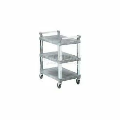 Discount 🔔 Vollrath® Open Utility Cart w/3 Shelves, 200 lb. Capacity, 30-1/2"L x 18-1/2"W x 36"H, Gray 🔔