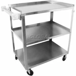 Budget 😍 Vollrath® Stainless Steel Utility Cart, 300 lb. Capacity, 17-3/4"L x 17-3/4"W x 33-3/4"H ⭐