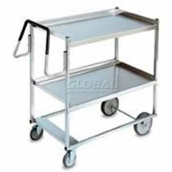 Best Sale 👏 Vollrath® Steel Ergonomic Cart w/2 Shelves, 900 lb. Capacity, 23"L x 23"W x 44-1/2"H 🎁